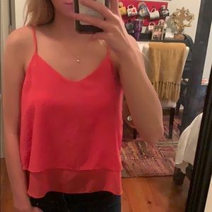 Coral cami blouse